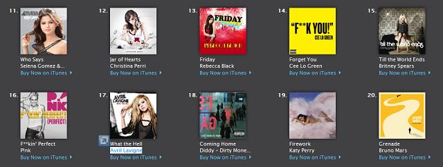 Friday on iTunes Chart
